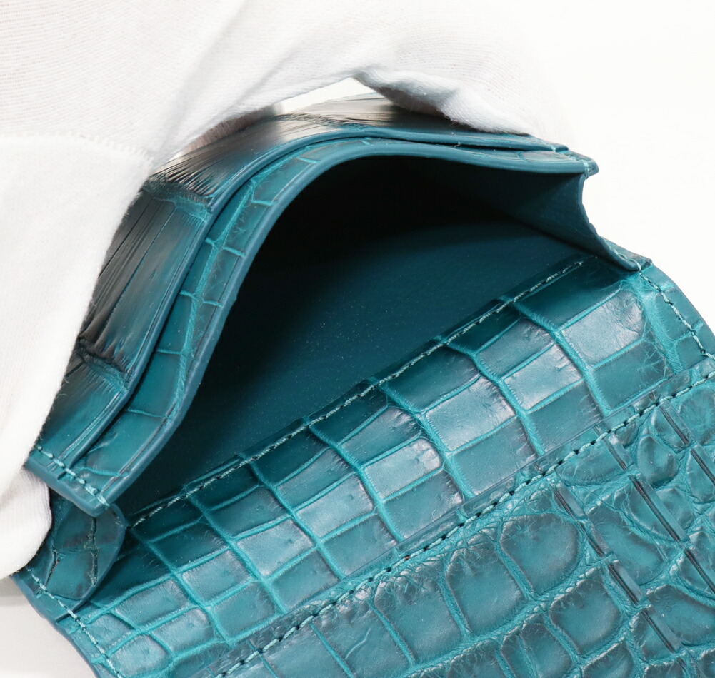 楽天市場】カードケース マチ付名刺入れ マット加工クロコダイル