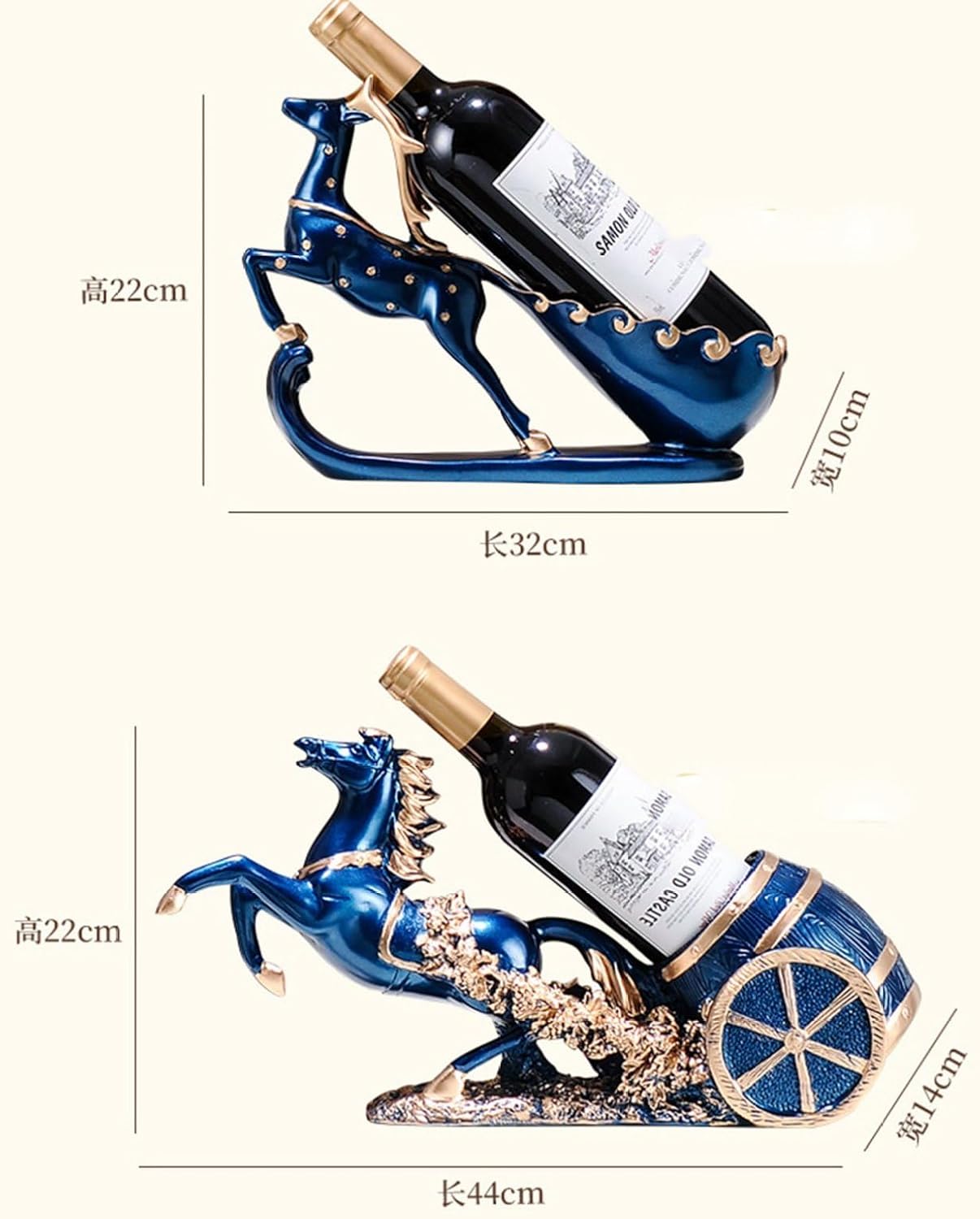 楽天市場】ワインボトルホルダー ワインラック おしゃれ 樹脂彫刻 動物