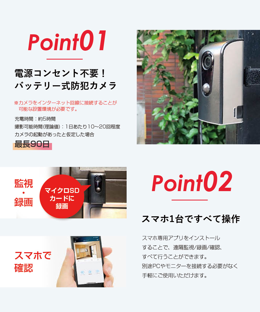 楽天市場】防犯カメラ 屋外 家庭用 wifi ワイヤレス 監視カメラ