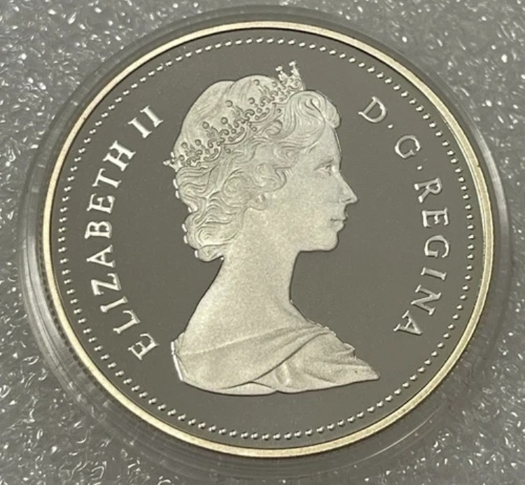 楽天市場】1987年カナダ女王エリザベス2世記念1ドル銀貨 / プルーフ