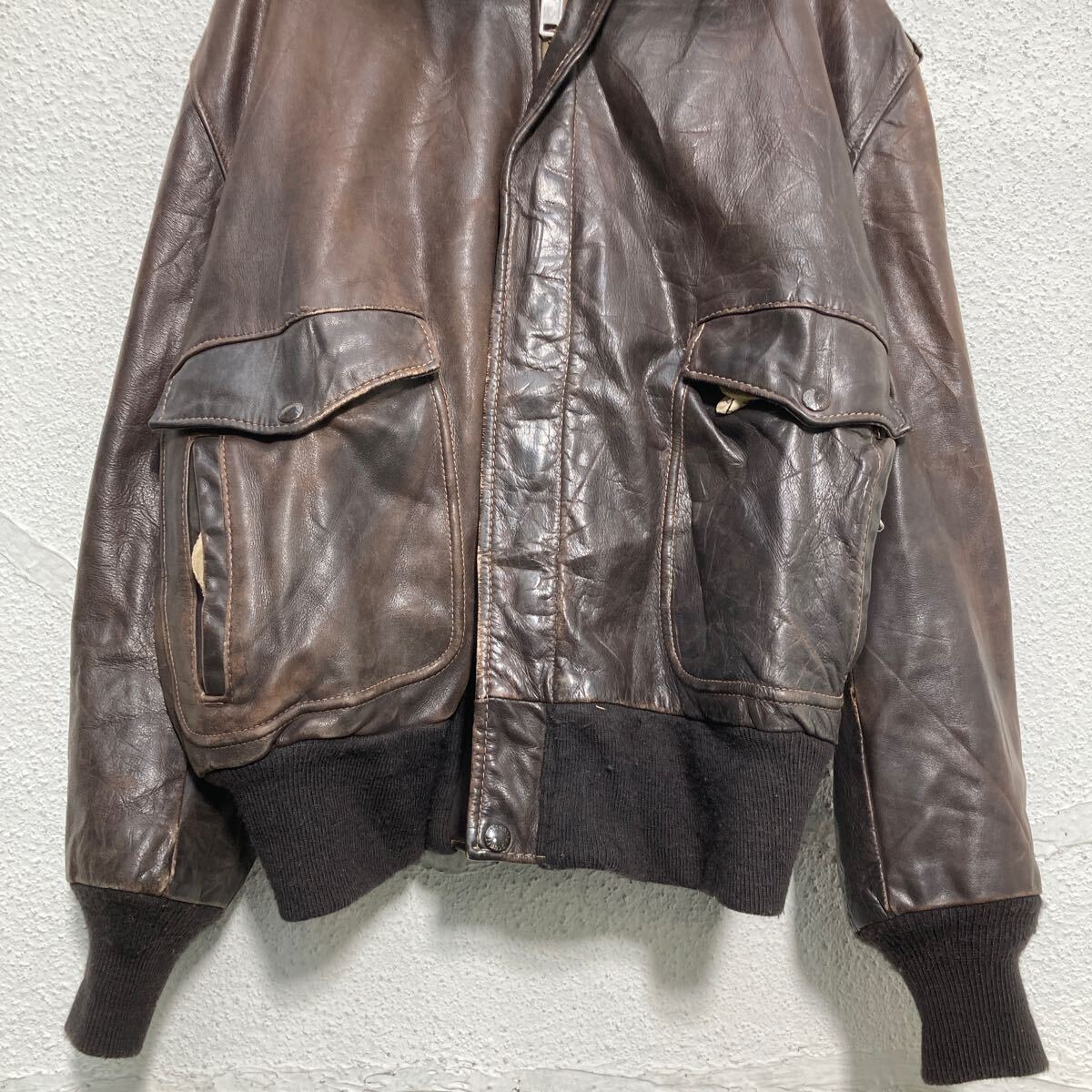 楽天市場】【中古】【古着】 Schott レザー フライト ジャケット XL