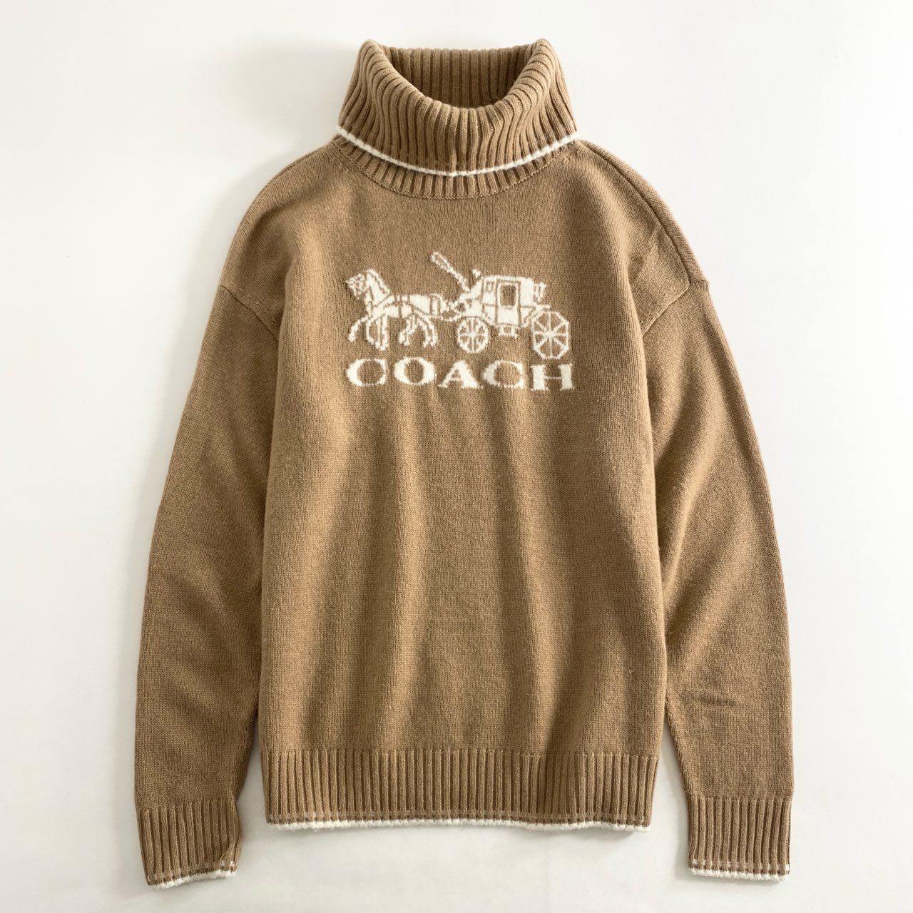 楽天市場】COACH コーチ フロントロゴ カシミヤ入り タートルネック