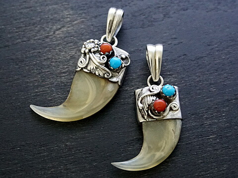 楽天市場】【インディアンジュエリー】 Silver925/動物の爪/ターコイズ