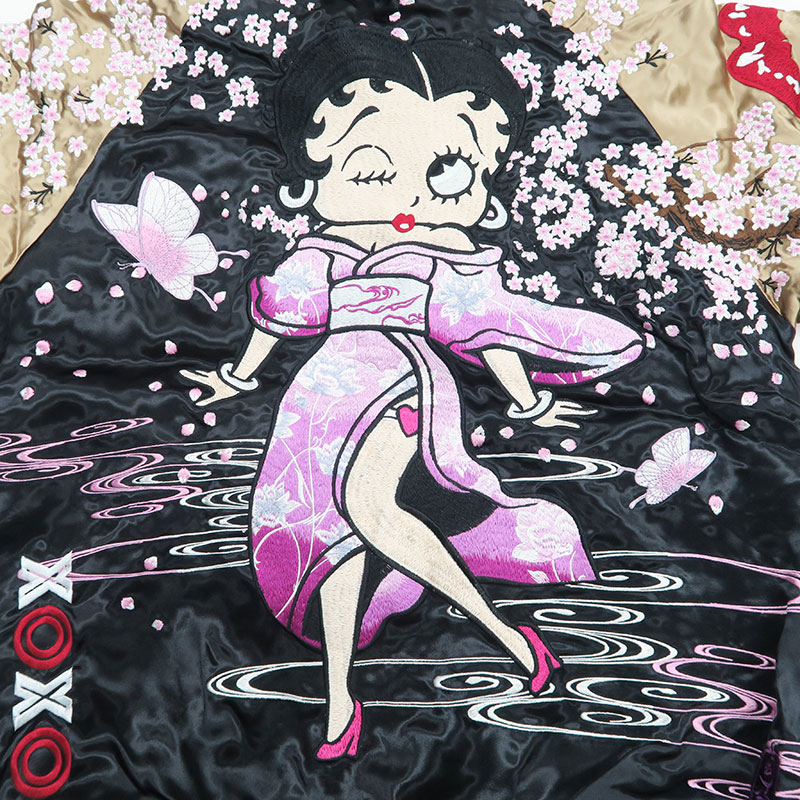 楽天市場】絡繰魂 粋 Betty Boop スカジャン ベティ・ブープ 総刺繍