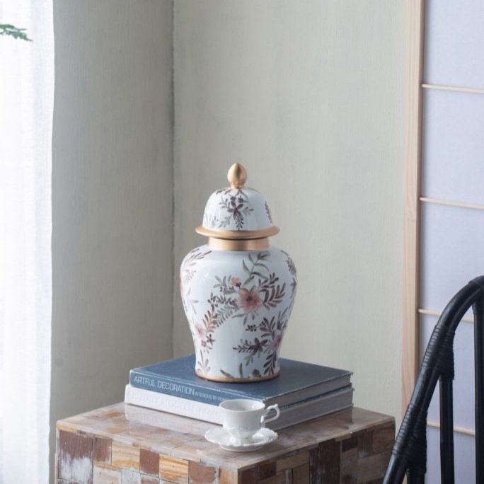 楽天市場】壺 壷 つぼ フラワーベース 蓋付き フタ オリエンタル 置物