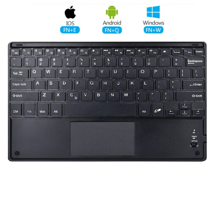 楽天市場】Bluetooth キーボード タッチパッド付き タブレット スマホ