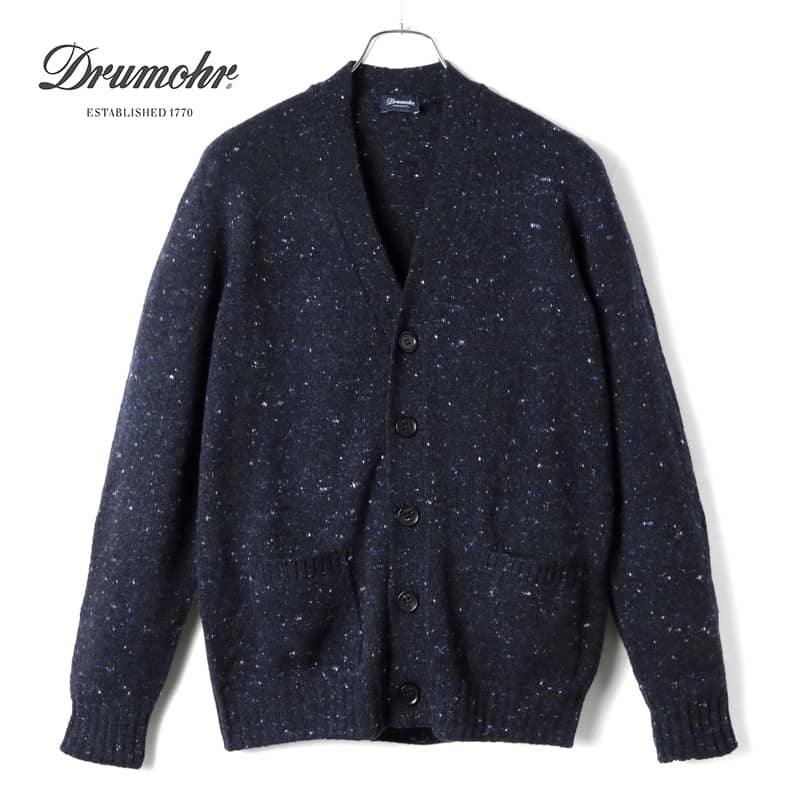 DRUMOHR ブラック編み込みカーディガン DRUMOHR ブラック編み込み