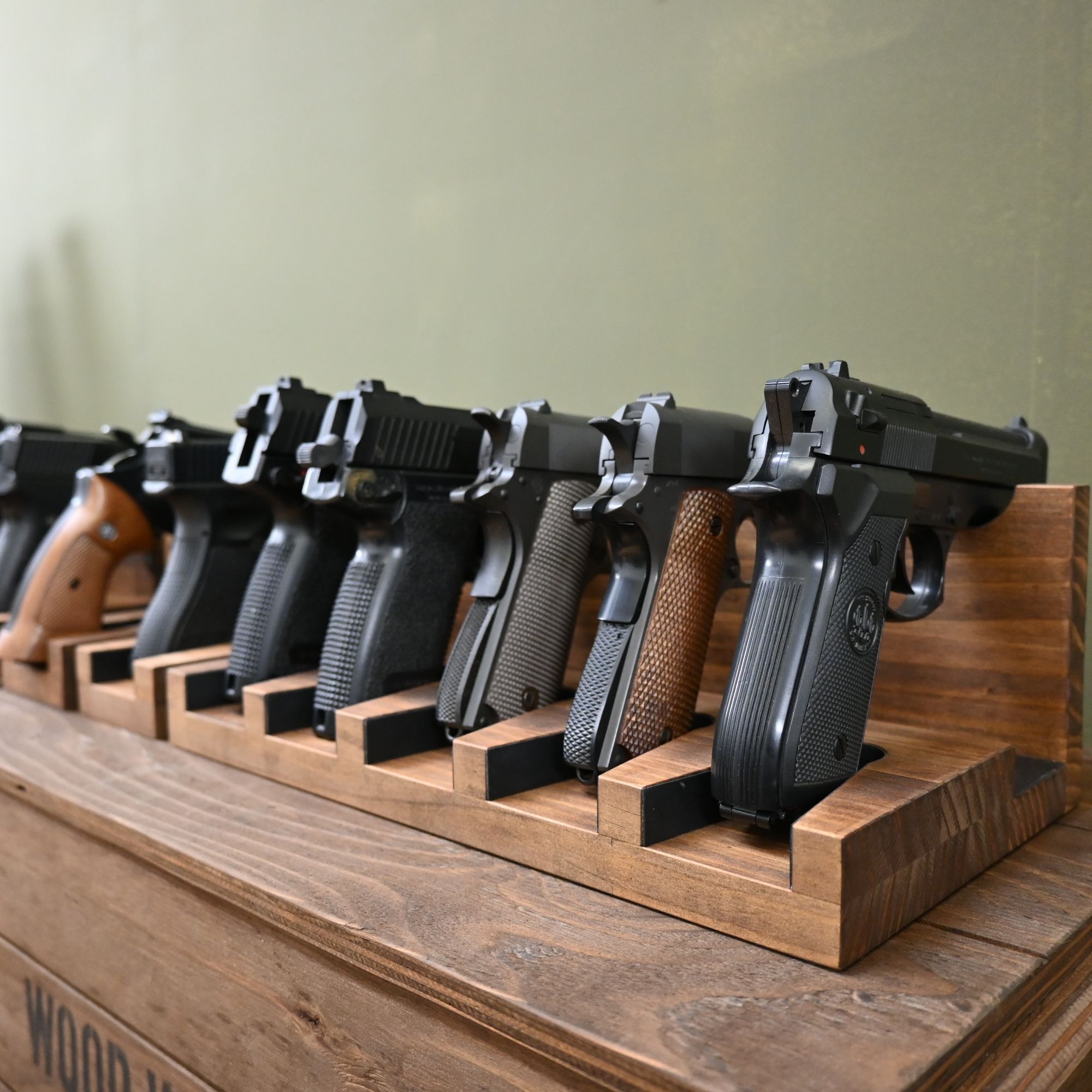 楽天市場】月間優良ショップ連続受賞 WOODWORKS ガンスタンド 5丁掛