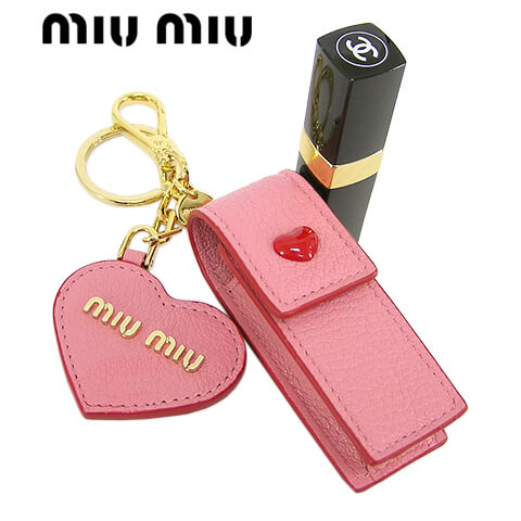 楽天市場】ミュウミュウ MIU MIU レディース リップケース＆キーリング