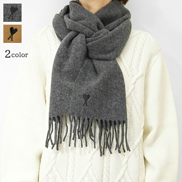 楽天市場】アミ AMI レディース メンズ マフラー USF677 334 GRIS