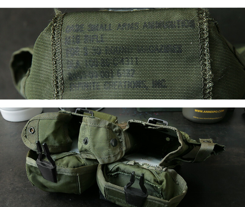 官品) 台湾陸軍実物弾帯 マガジンポーチセット(グレネード 中華民国