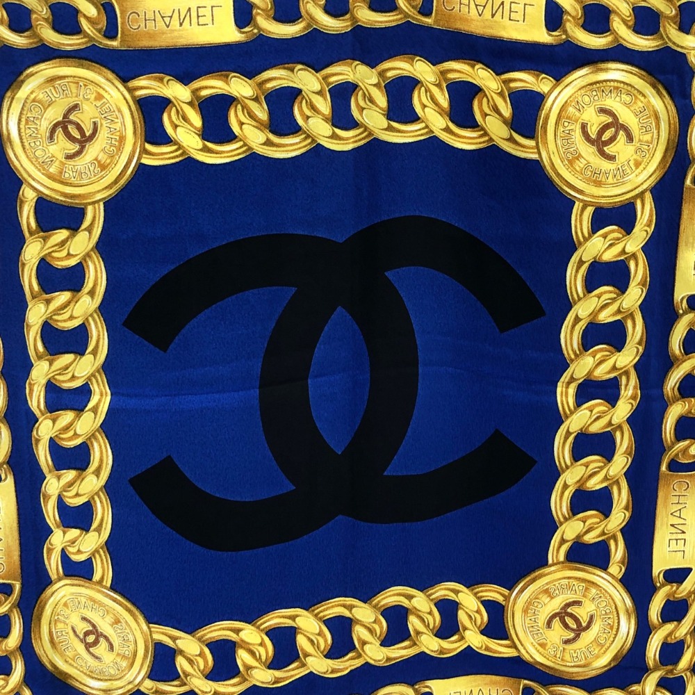 楽天市場】CHANEL シャネル スカーフ チェーン柄 シルク ココマーク
