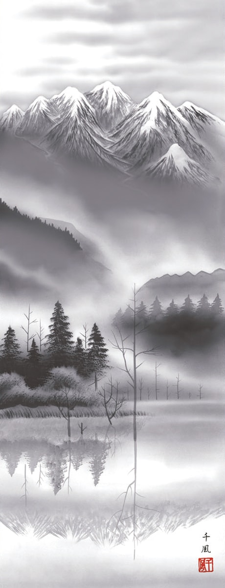 楽天市場】掛け軸 掛軸（かけじく）[尺三巾]上高地(熊谷 千風)全国送料