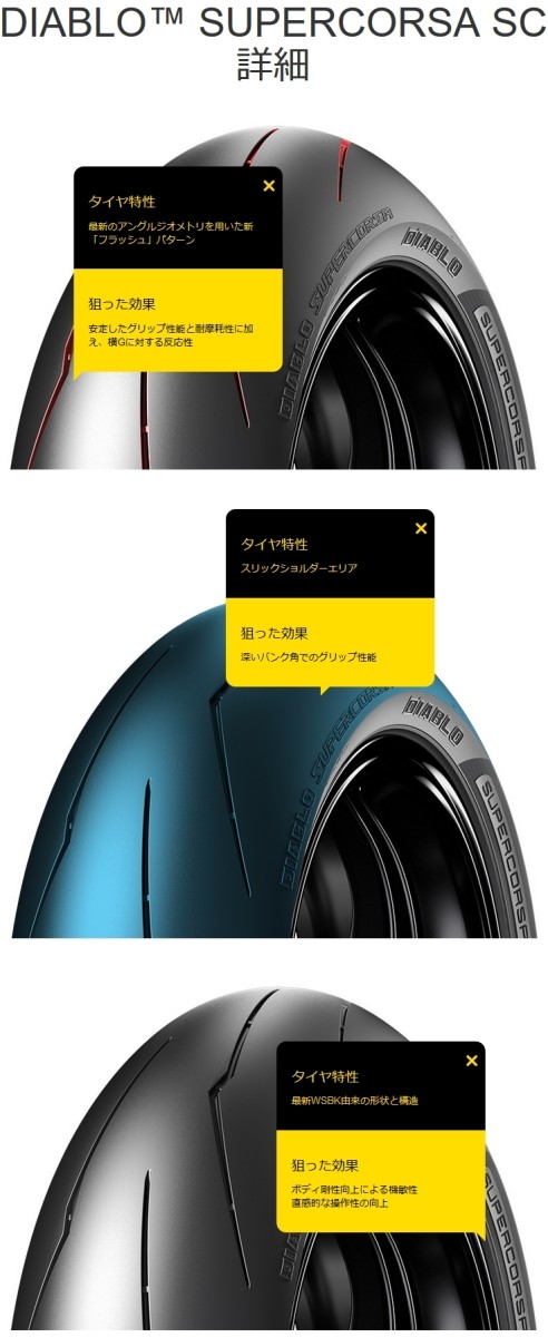 楽天市場】PIRELLI ピレリ DIABLO SUPERCORSA SC V3【120/70 ZR 17 M/C