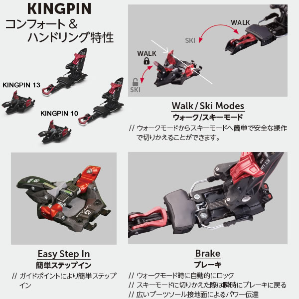 楽天市場】マーカー テックビンディング KINGPIN 13 ブラック×レッド