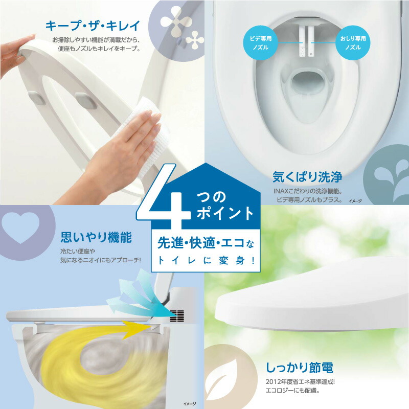 楽天市場】リクシル イナックス シャワートイレ CW-RT20 BN8 オフ