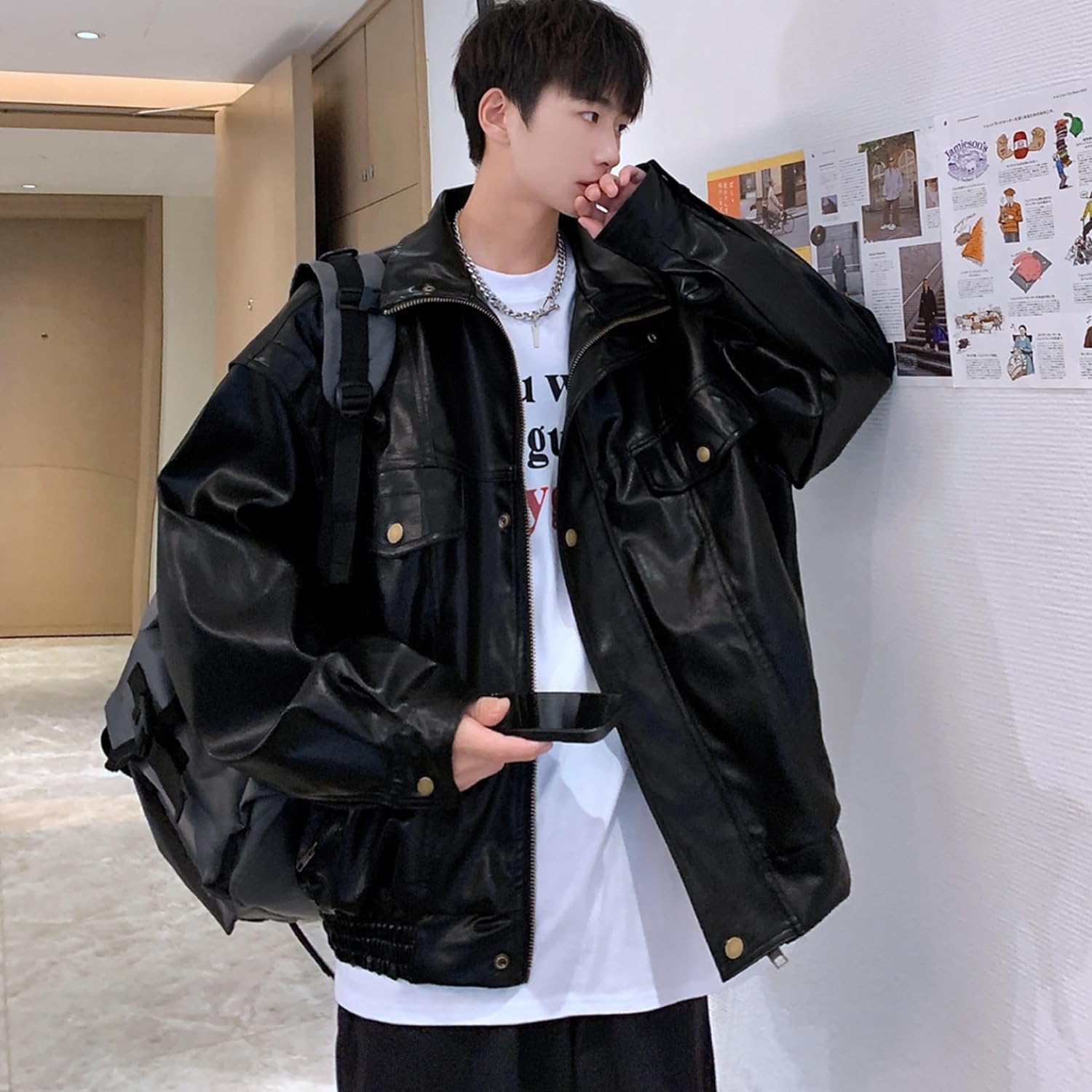 楽天市場】【20%OFFクーポン〜】黒 レザージャケット メンズ ブルゾン