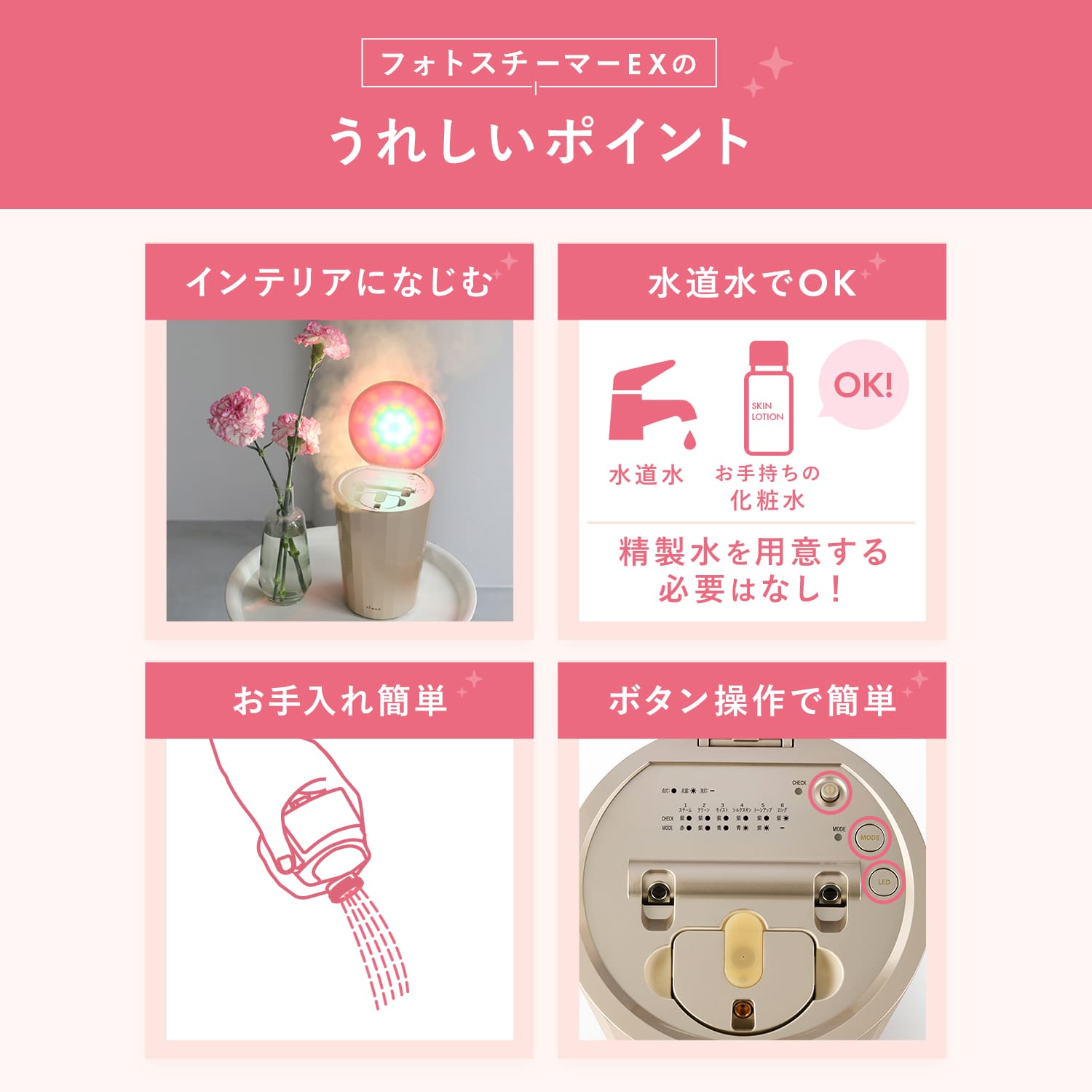 楽天市場】【50%オフ☆3/4 20:00から3/11 1:59まで】スチーマー