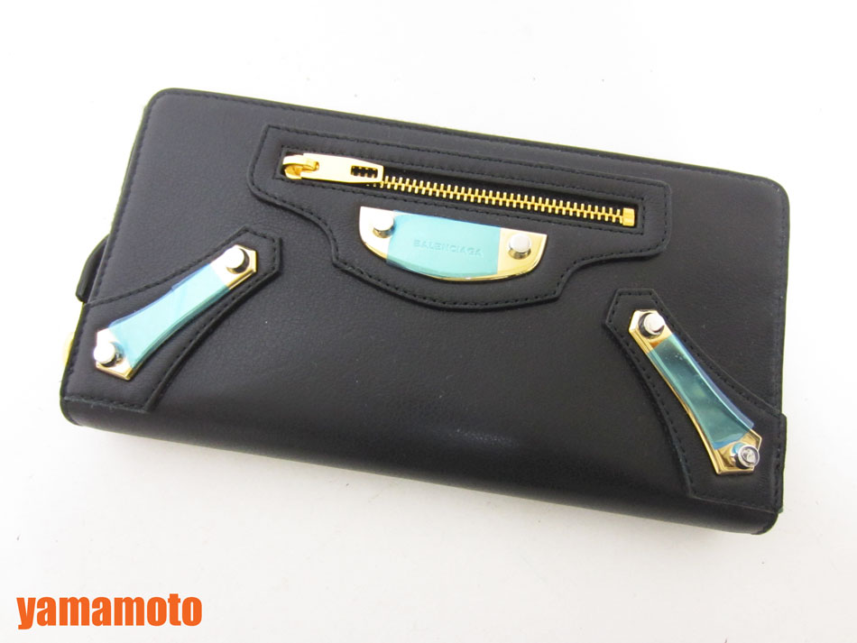 楽天市場】BALENCIAGA バレンシアガ ラウンドファスナー財布 レザー