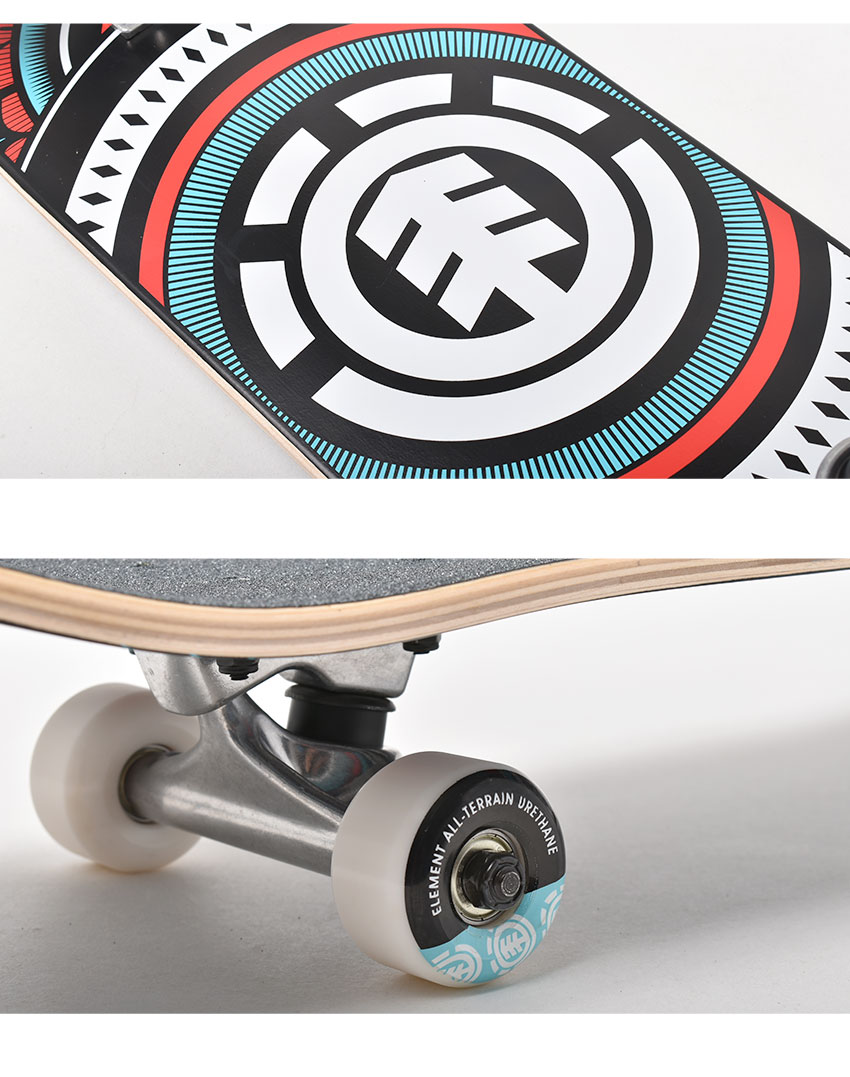 楽天市場】エレメント スケートボード ELEMENT HATCHED RED BLUE