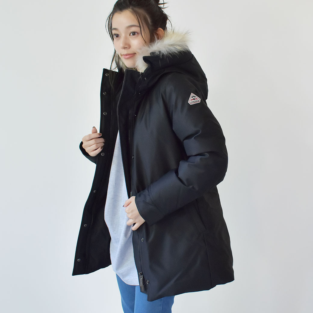 楽天市場】ピレネックス ダウンジャケット PYRENEX ボルドー ファー