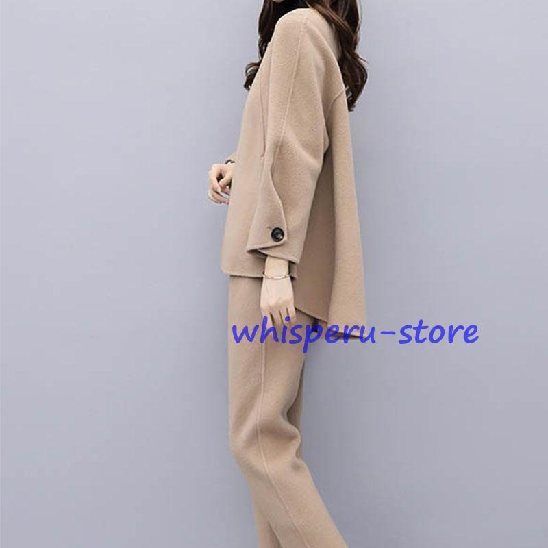 andmary Emma knit flare cardigan set 黒 housing brake