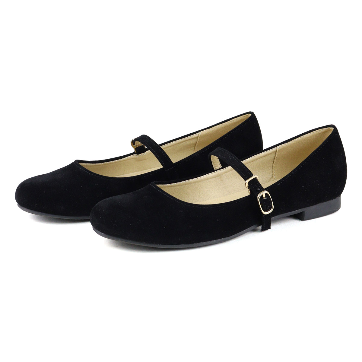 楽天市場】パンプス ぺたんこ ストラップ ローヒール バレエシューズ