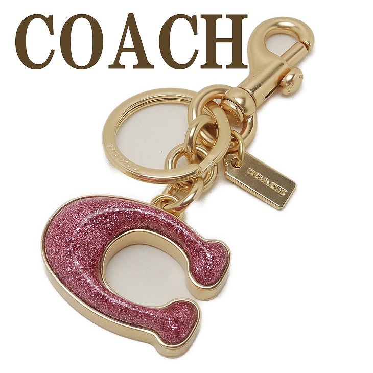 楽天市場】コーチ キーホルダー COACH キーリング ピンク Cロゴ