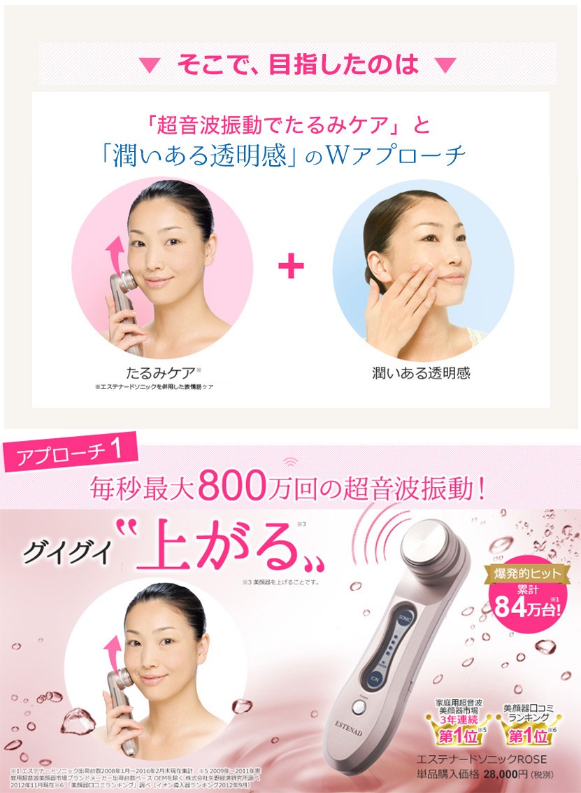 楽天市場】エステナードソニックローズ ROSE 本体単品【国内正規品】超