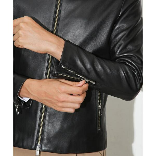 楽天市場】ラムレザーシングルライダースジャケット／ナノユニバース