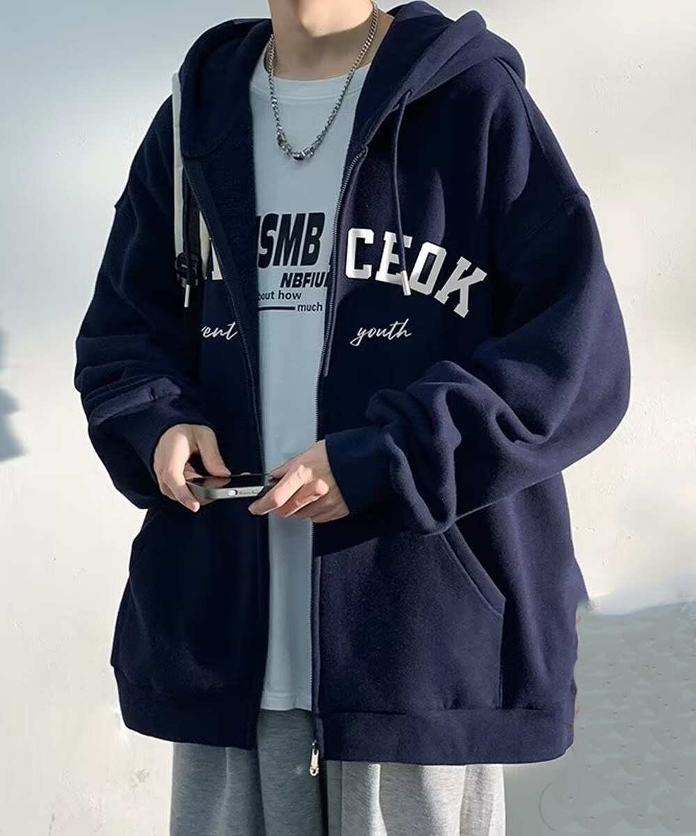 楽天市場】REONCEOK オーバーサイズ ジップアップ ビッグパーカー