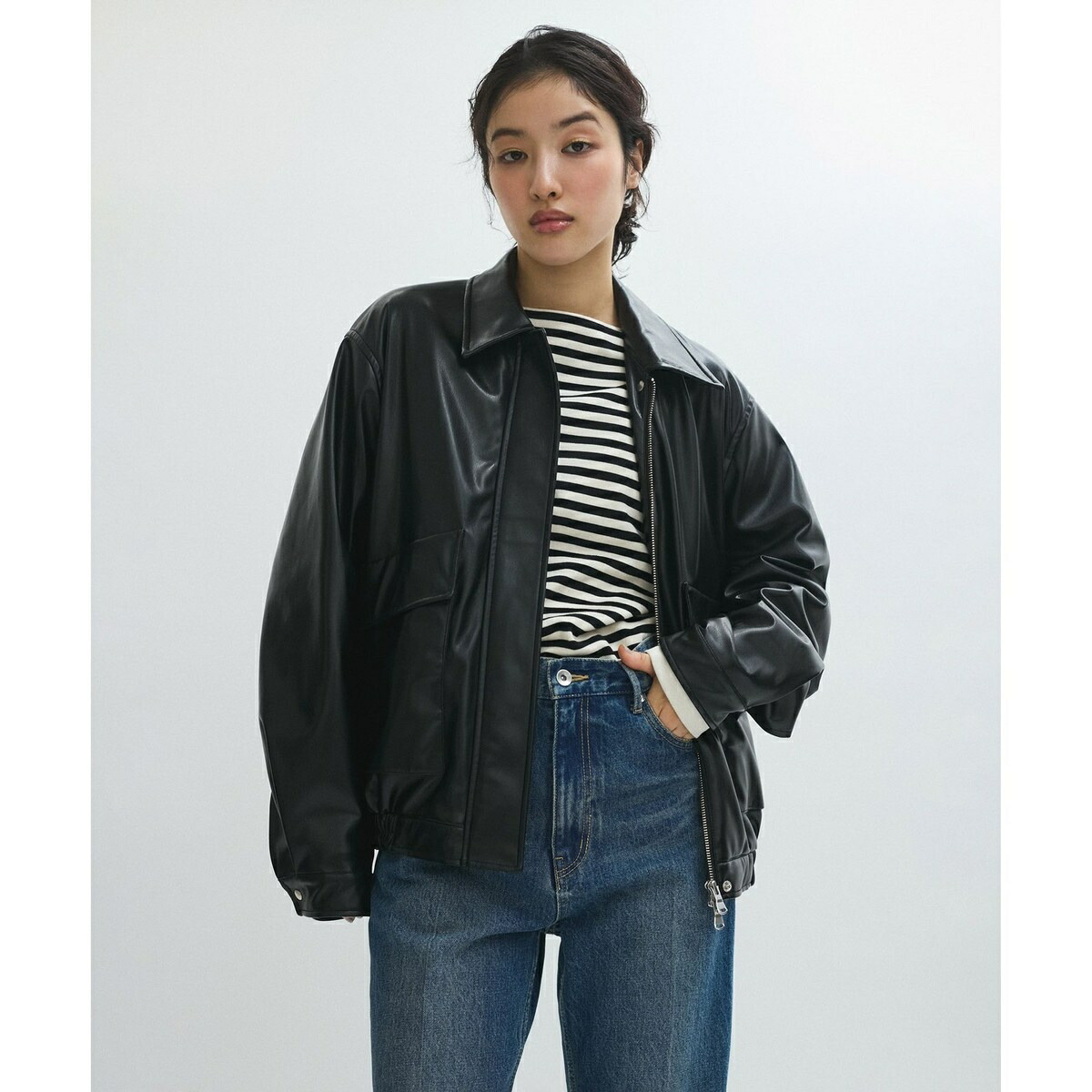 楽天市場】シンセティックレザーブルゾン／アダムエロペ（ADAM ET ROPE