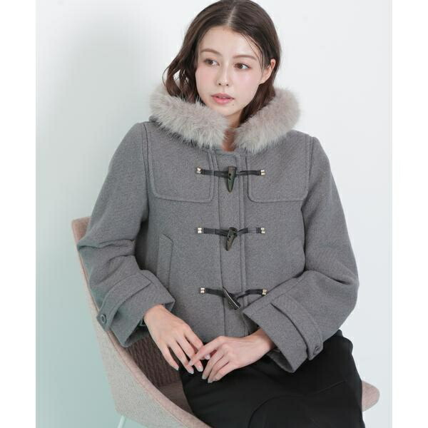 楽天市場】フェイクファー付ショートダッフルコート／ジル バイ ジル