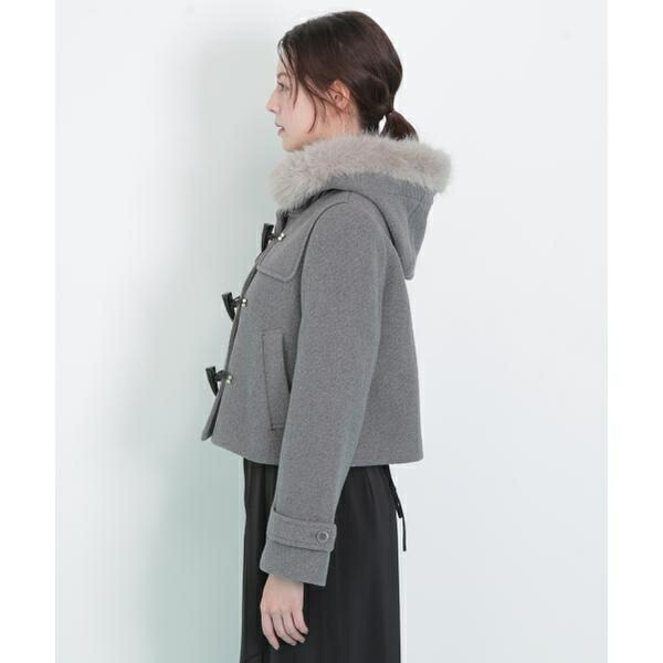 楽天市場】フェイクファー付ショートダッフルコート／ジル バイ ジル