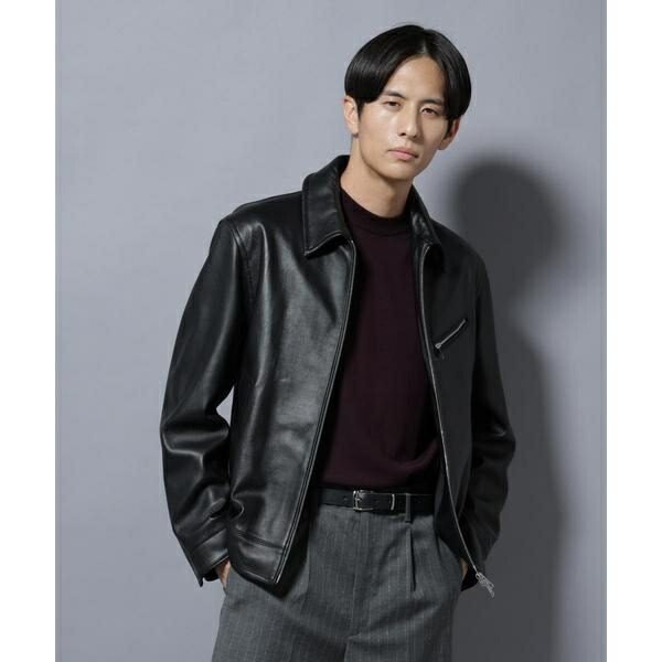 楽天市場】ナノ・ユニバース ライダースジャケット シープレザーの通販