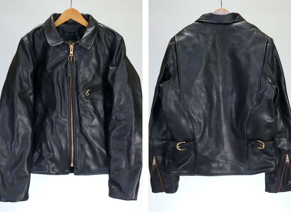 楽天市場】バンソン ENF シングルライダースジャケット 襟付き 革