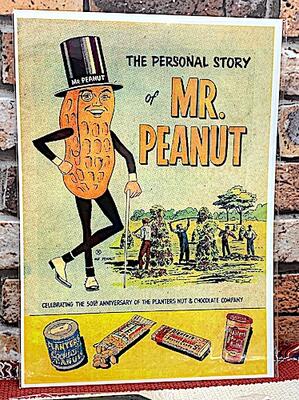 楽天市場】アメリカン雑貨 台紙付きポスター MR.PEANUT ミスター