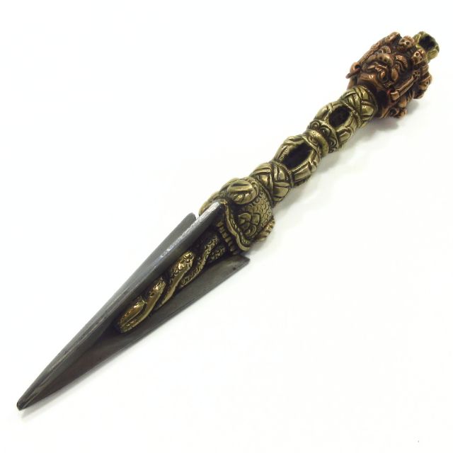 楽天市場】プルパ 金剛杵 独鈷杵 三面憤怒尊 長さ約20cm 鉄 銅