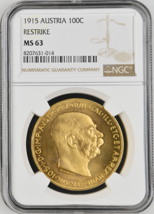 アンティークコイン オーストリア 1915年 フランツ・ヨーゼフ リスト