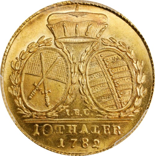 K*読様 1782年 ドイツザクセン王国2/3ターラー銀貨フリードリヒ