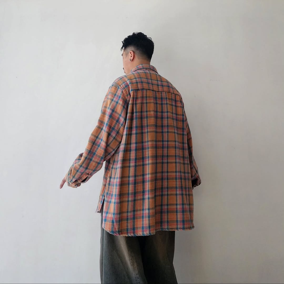 ANCELLM / Nel Check Over Work Shirt (Camel) – Tree and Branch