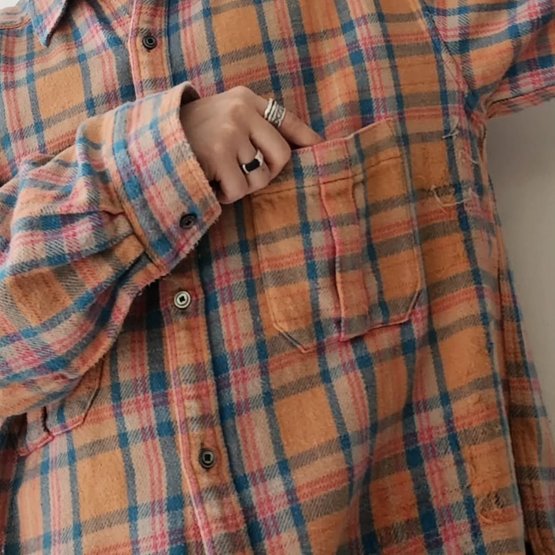 ANCELLM / Nel Check Over Work Shirt (Camel) – Tree and Branch