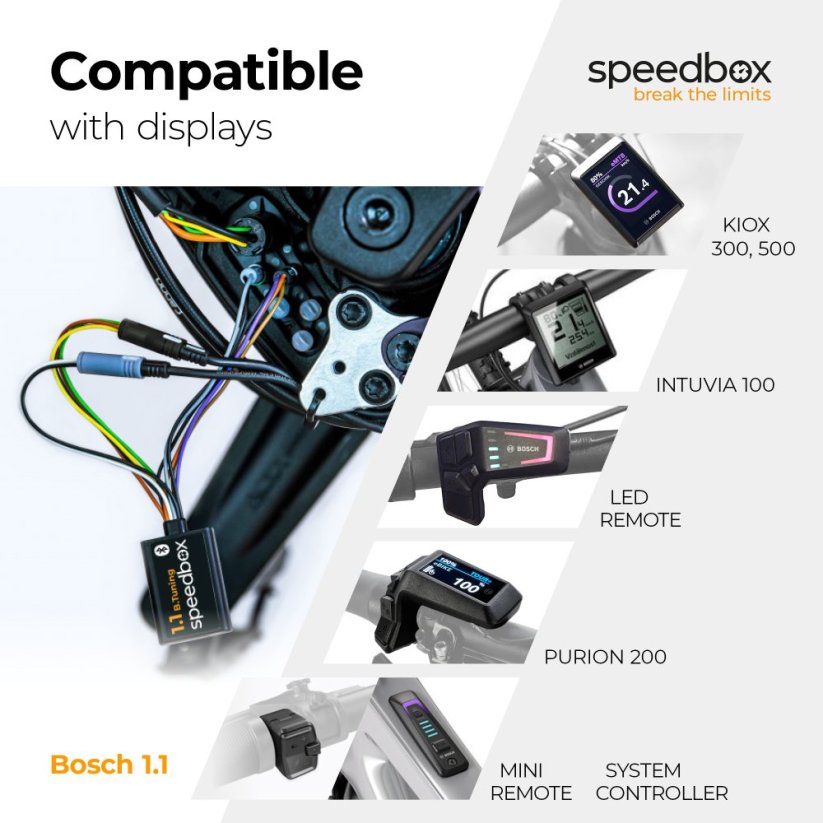 SpeedBox tuning chip for e-bikes with Bosch mid motor and Smart