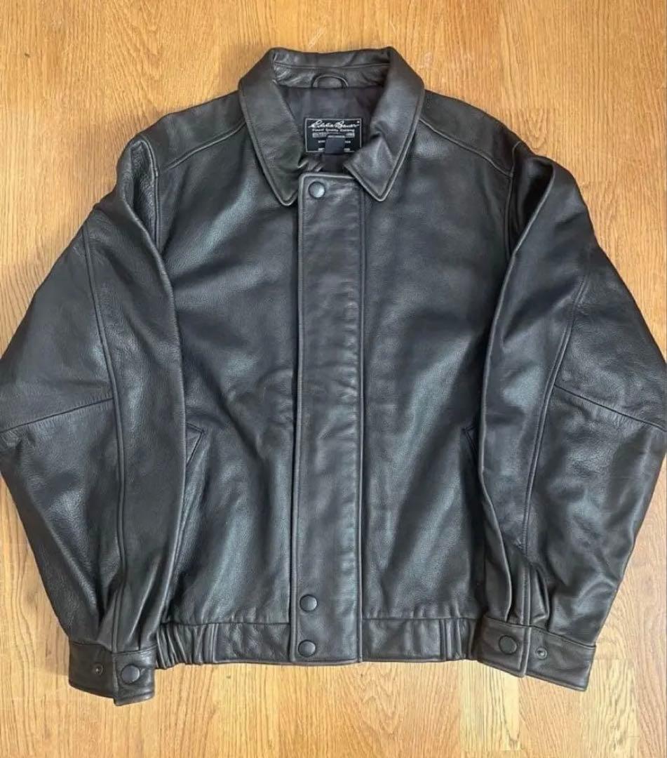 90s~00s Eddie Bauer Leather Jacket 90s Eddie Bauer Leather Zip Up