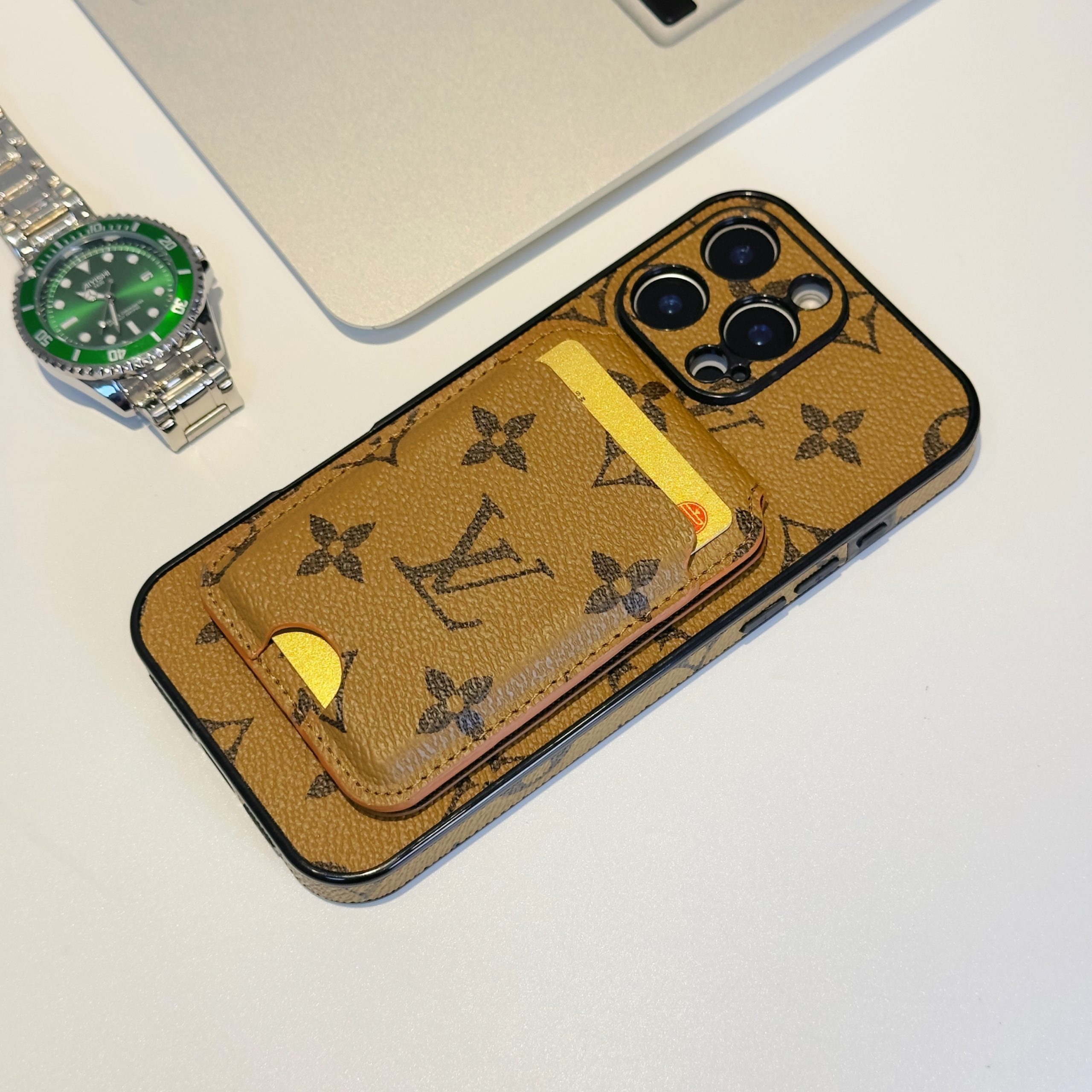 LV Magsafe iPhone Case With Card Holder 16/Pro/Pro Max/ Plus