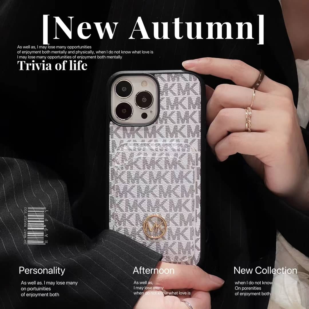 MK iPhone Case Card Slot for iPhone 13 14 15 ProMax Plus Series