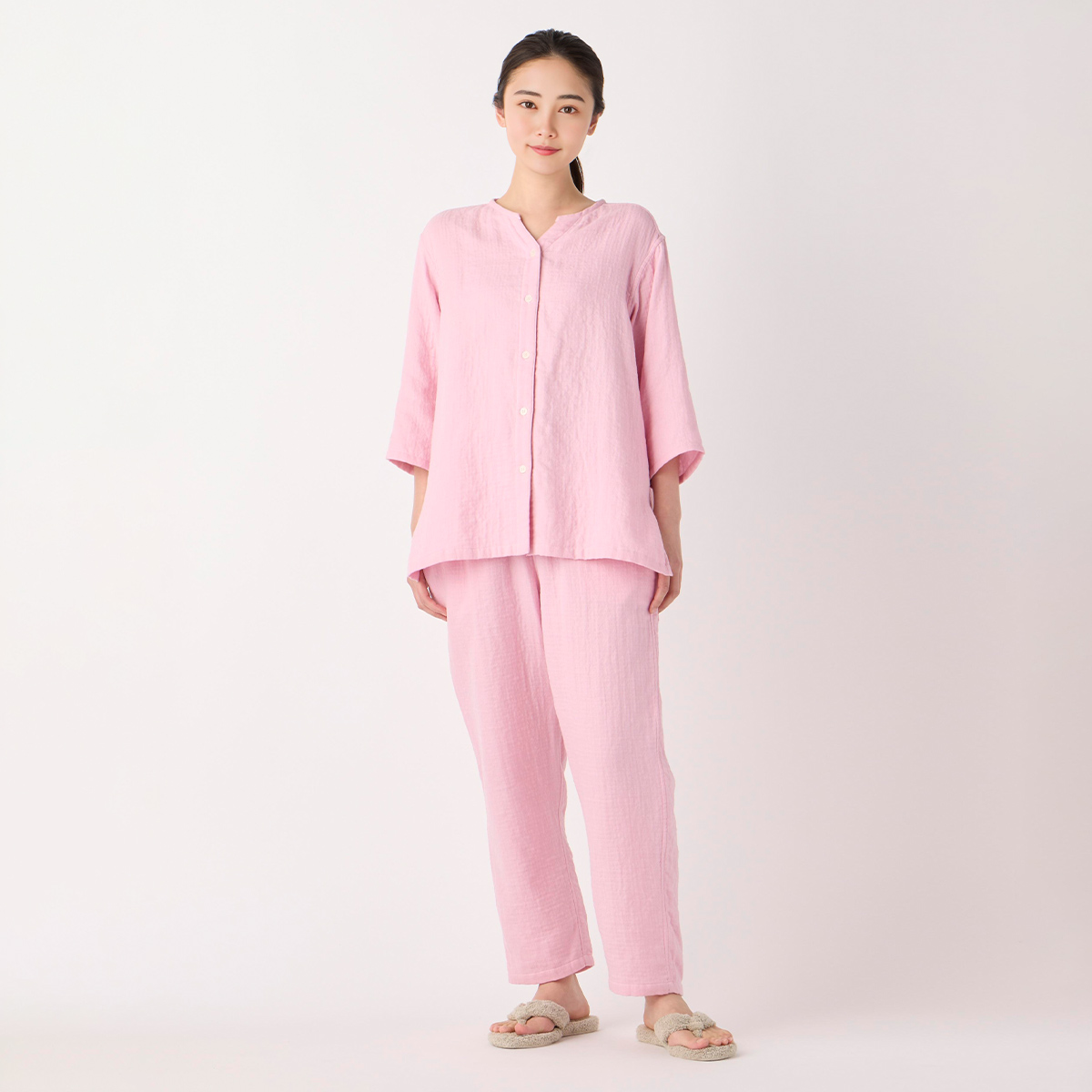 マシュマロガーゼノーカラーレディスパジャマ（RPZ21916）-UCHINO