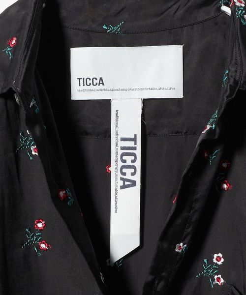 TICCA＞フラワー エンブロイダリー シャツ