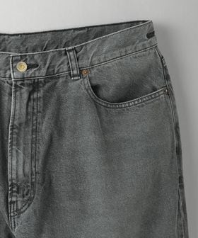 ダメージ ラップワイド デニムパンツ