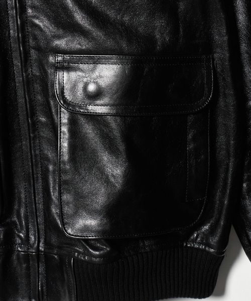 AURALEE＞LAMB LEATHER ZIP BLOUSON/ラムレザー ジップブルゾン